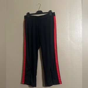 Wild Fable Track Pants Sz L Front Hem Zipper Recycled Polyester Blend Striped